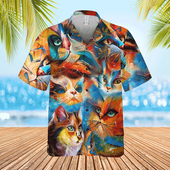Feline Delight Hawaiian Shirt Iconic Cat Lovers Collection