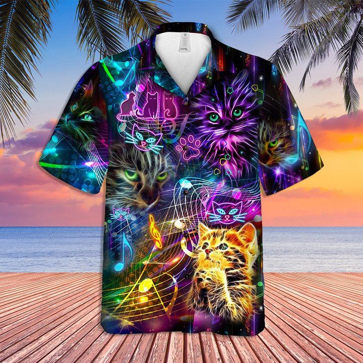 Feline Delight Showcase Hawaiian Shirt Perfect Cat Lovers Design