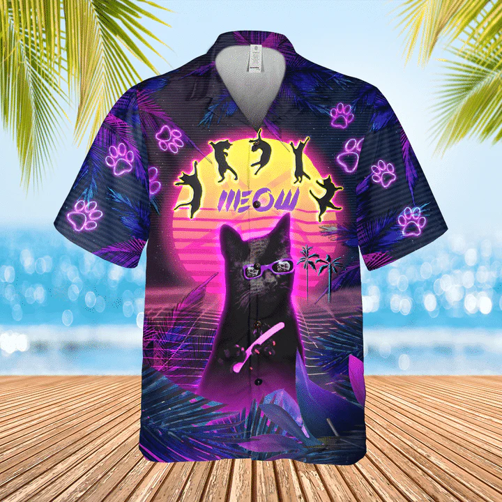 Feline Devotion 3D Hawaiian Shirt Perfect Cat Lovers Print 5