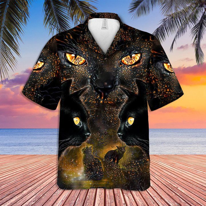 Feline Love 3D Hawaiian Shirt Perfect Cat Lovers Print 4