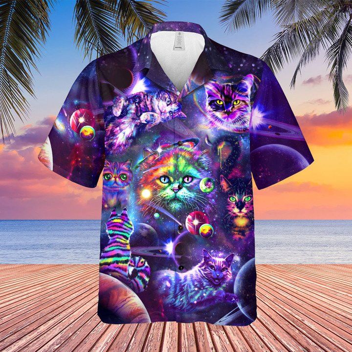 Feline Love Highlighted Hawaiian Shirt Perfect Cat Lovers Display