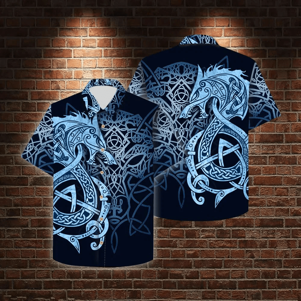 Fenrir Blue Trendy Hawaiian Shirt
