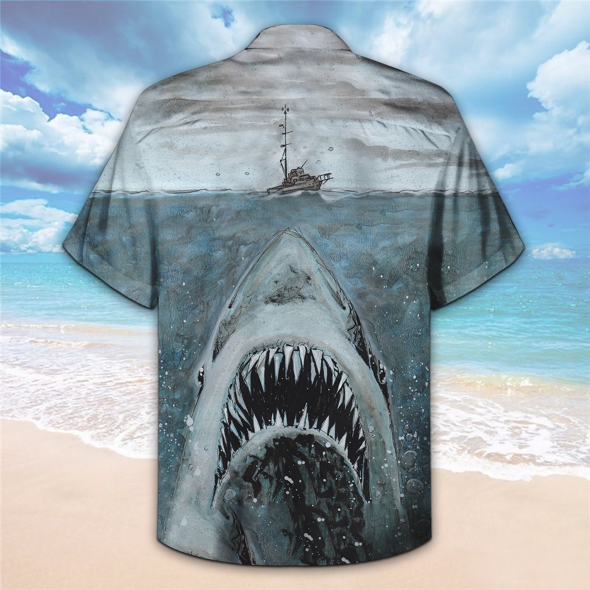 Ferocious Jaws: Shark Mouth 3D Hawaiian Shirt & Shorts