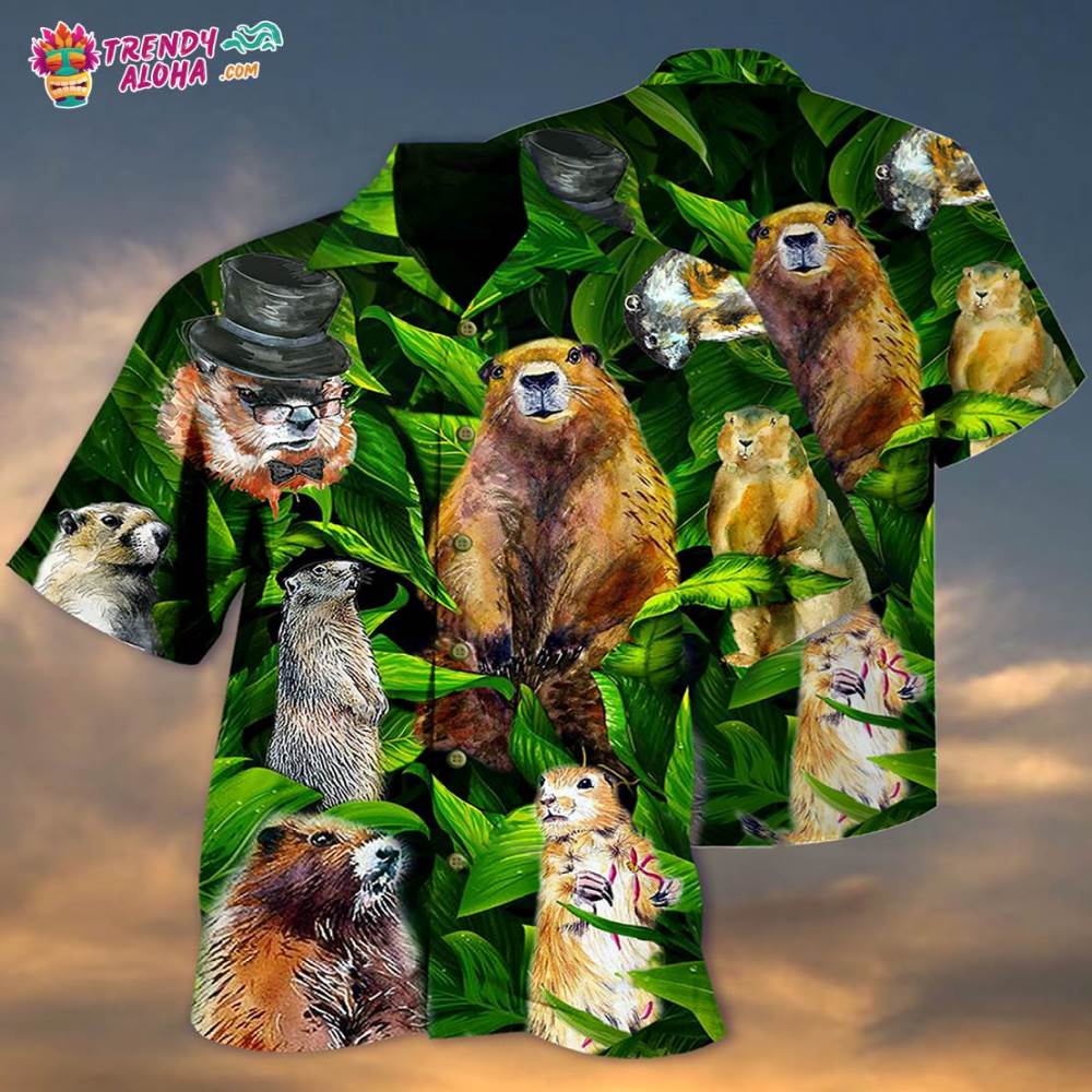Ferret Animals Lovely Dovely Leaves Hawaiian Shirt – Trendy Aloha