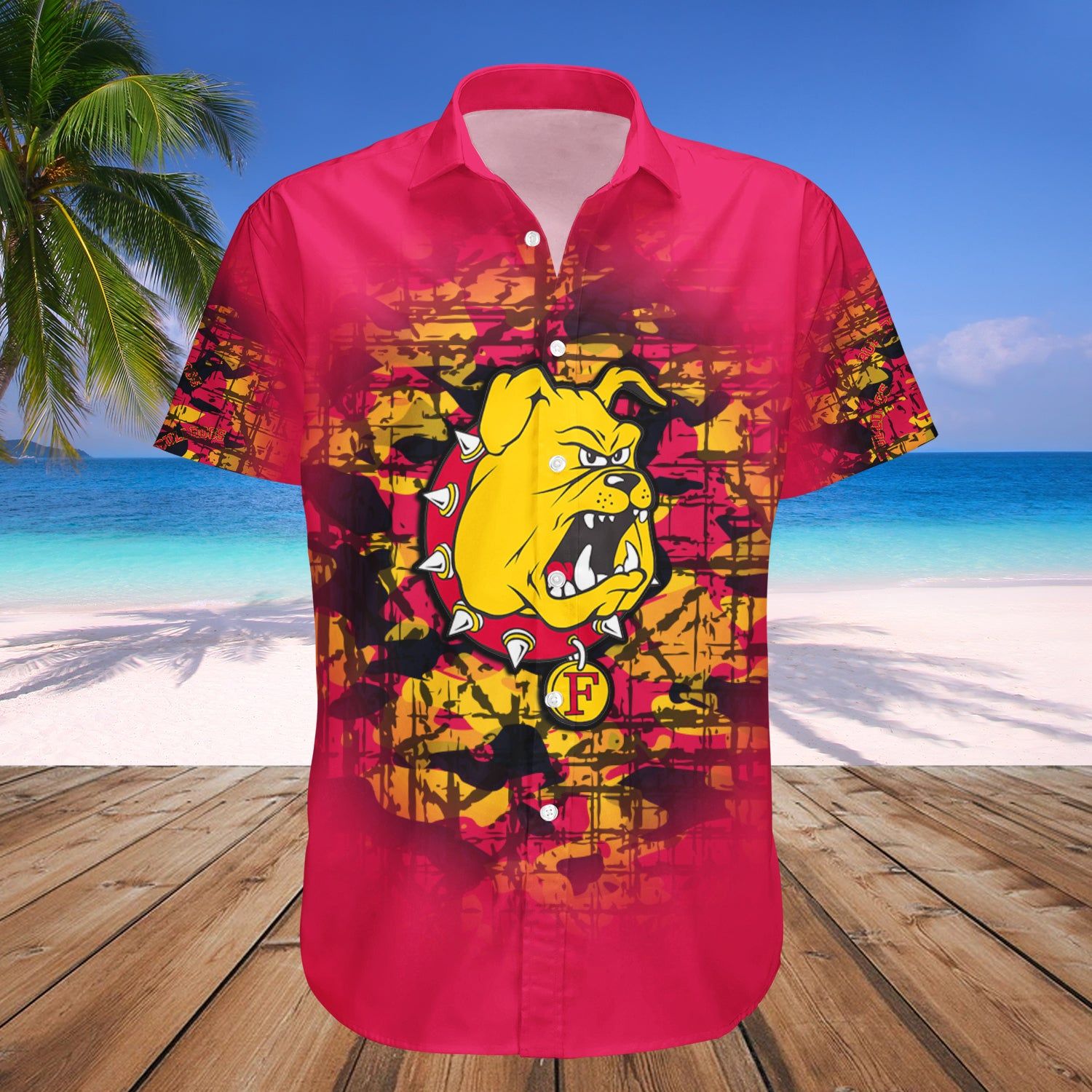 Ferris State Bulldogs Hawaii Shirt Camouflage Vintage – NCAA