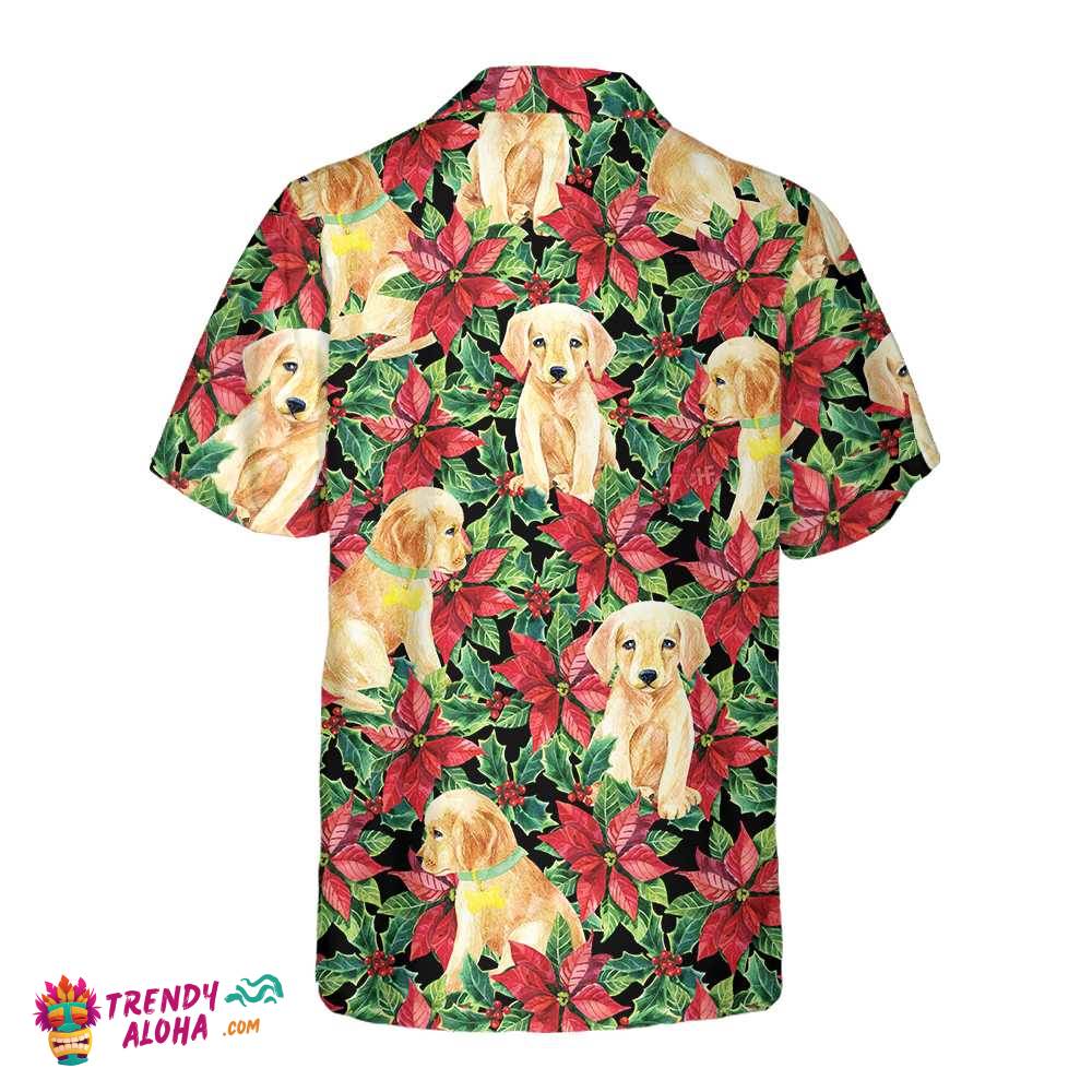 Festive Labrador Retriever Puppy Hawaiian Shirt, Funny Labrador Shirt, Best Christmas Gift