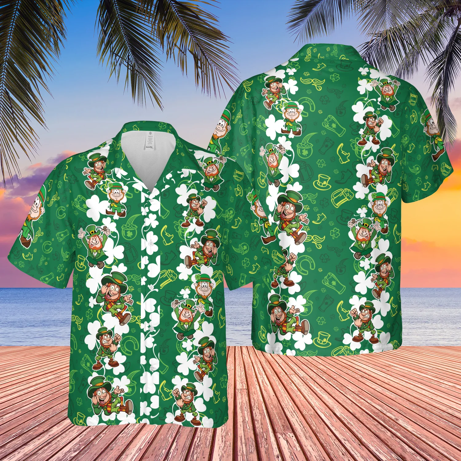 Festive Spirit Captured St Patricks Day Hawaiian Shirt