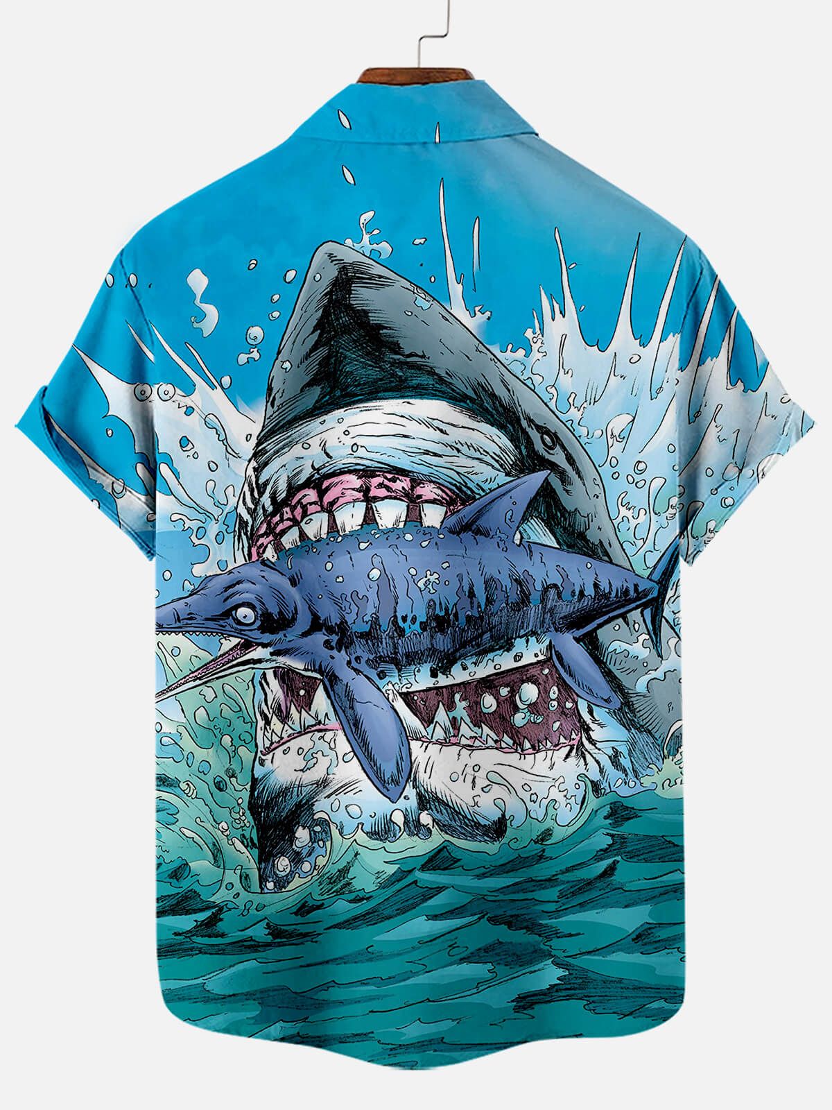 Fierce Fin: Great White Shark Hawaiian Shirt