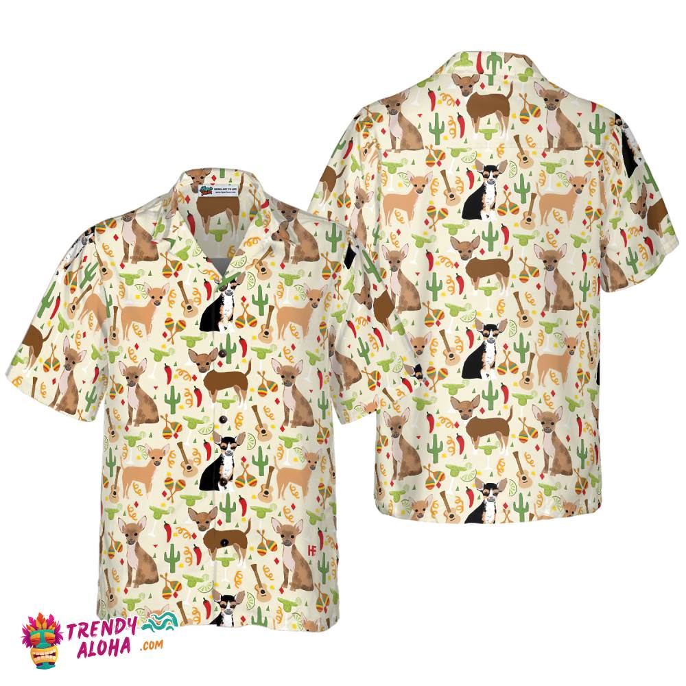 Fiesta Chihuahua And Margaritas Celebration Hawaiian Shirt