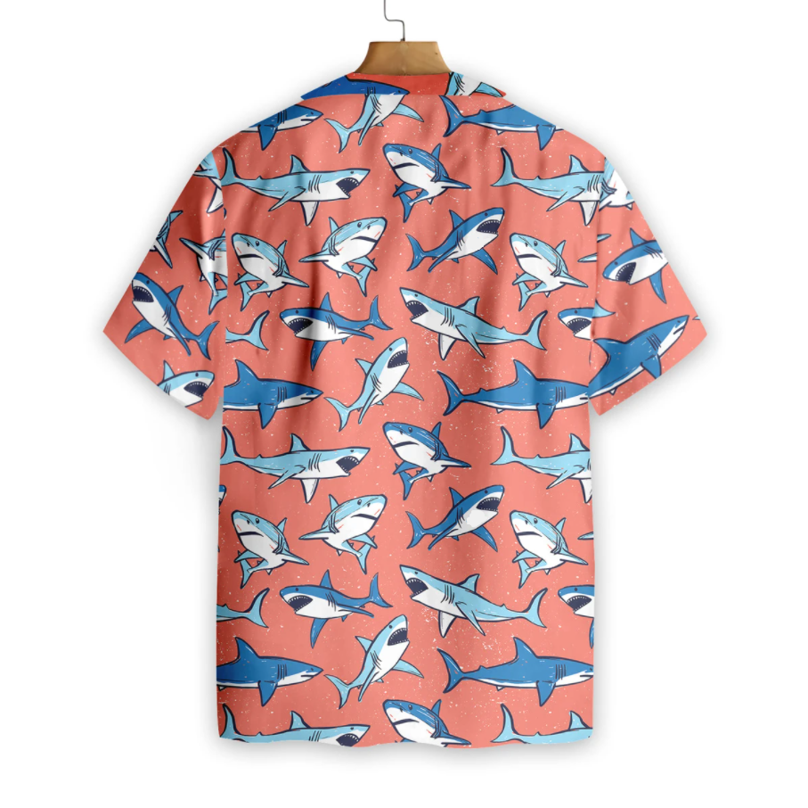 Fins and Teeth: Shark Hawaiian Shirt