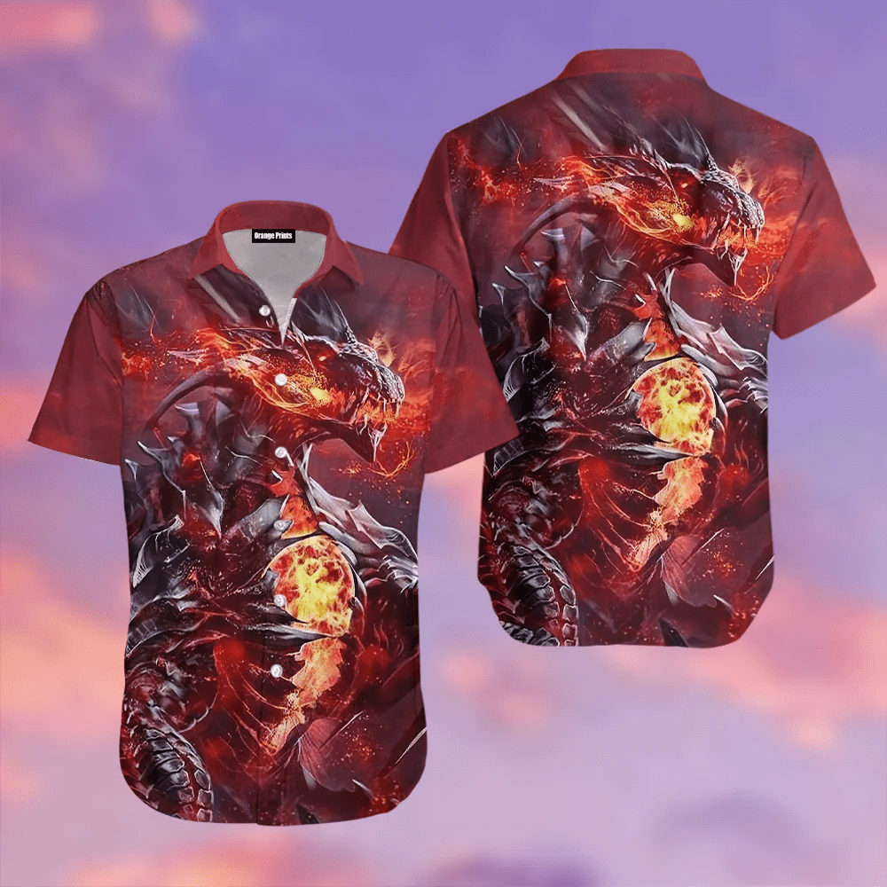 Fire Dragon Legend Trendy Hawaiian Shirt For