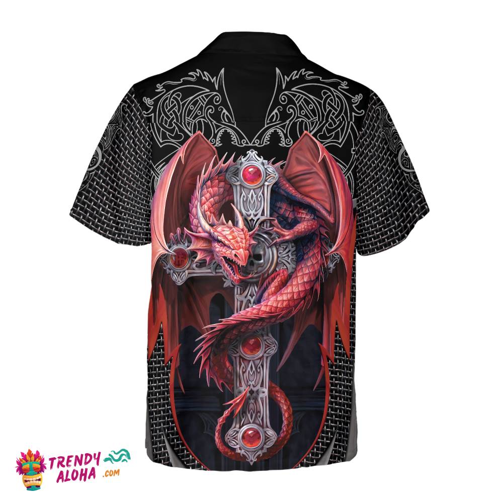 Fire Gothic Dragon Hawaiian Shirt