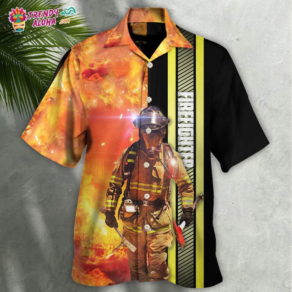 Firefighter Hot Fire Hawaiian Shirt – Trendy Aloha