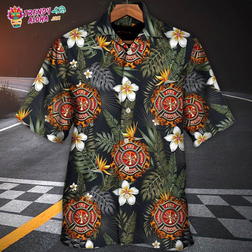 Firefighter Lover Tropical Style Hawaiian Shirt – Trendy Aloha