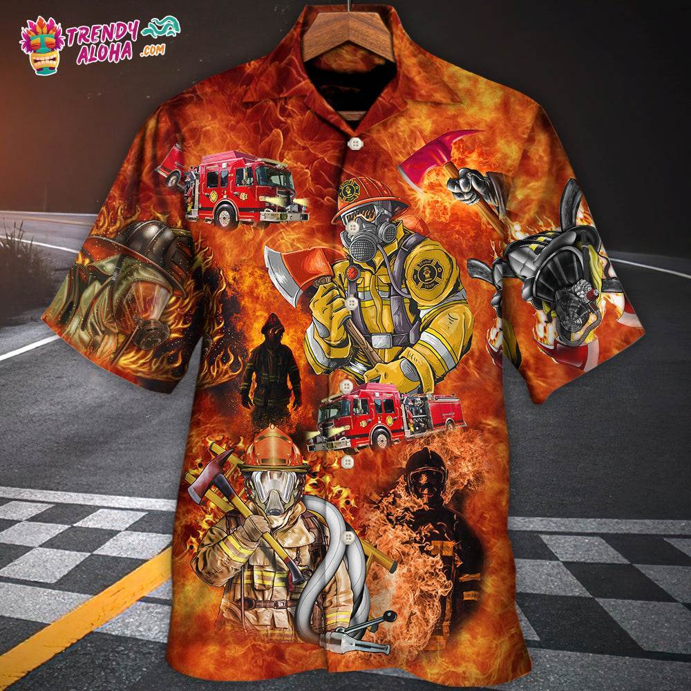 Firefighter The Hotter You Are The Faster We Come Hawaiian Shirt – Trendy Aloha