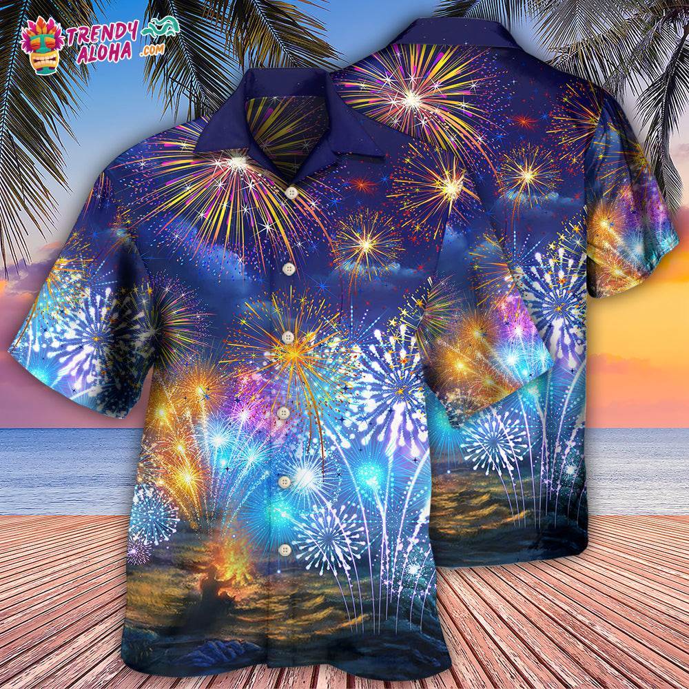 Firework By Night Hawaiian Shirt – Trendy Aloha