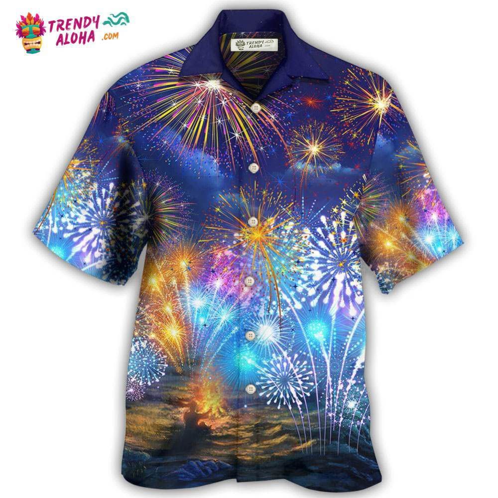 Firework By Night Hawaiian Shirt – Trendy Aloha Firework By Night Hawaiian Shirt – Trendy Aloha