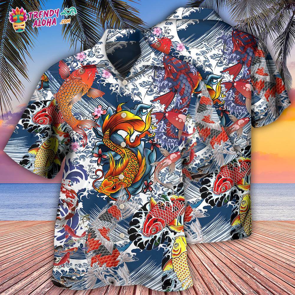 Fish Amazing Koi Fish In The Sea Hawaiian Shirt – Trendy Aloha