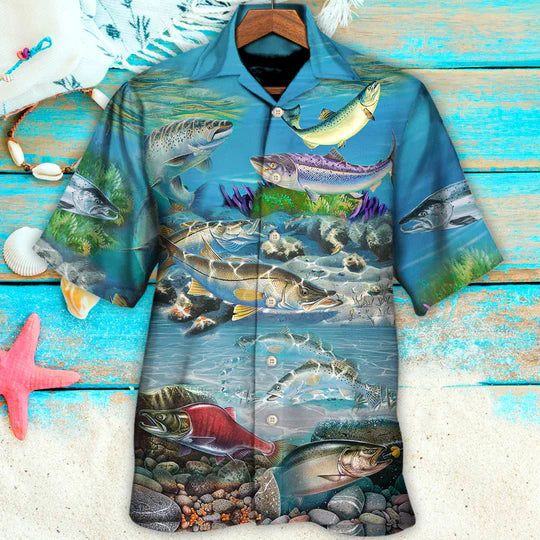 Fish Salmon Is My Therapy Cool – Hawaiian Shirt