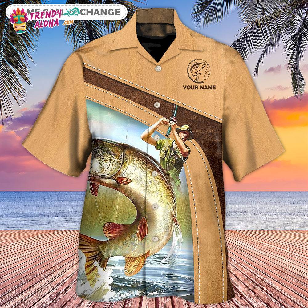 Fishing An Old Fisherman And The Best Catch Personalized Hawaiian Shirt – Trendy Aloha