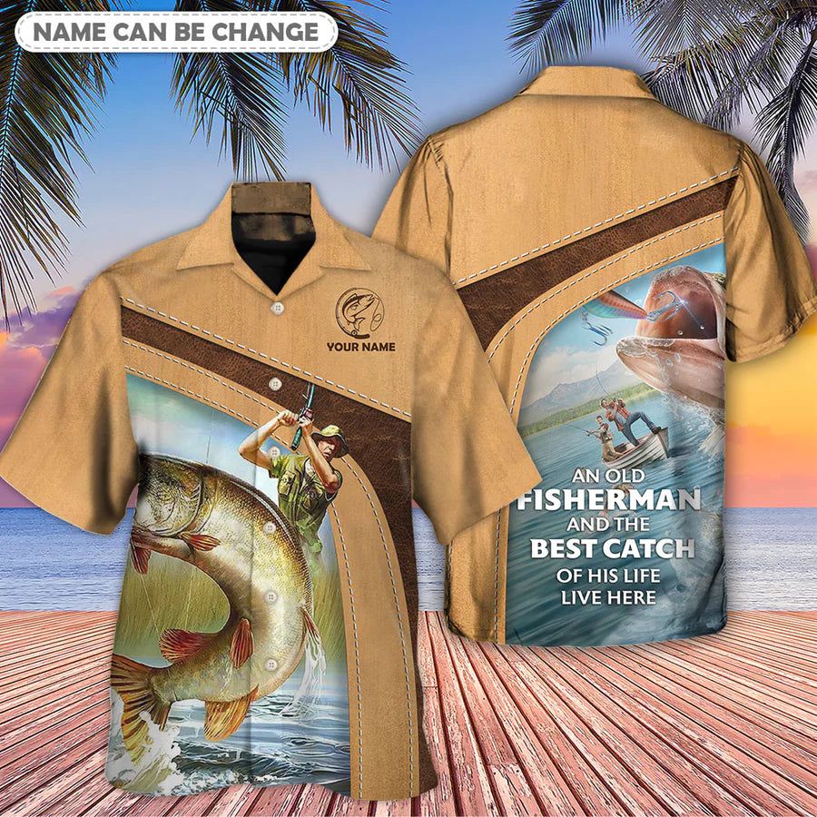 Fishing An Old Fisherman And The Best Catch Personalized Hawaiian Shirt Fishing An Old Fisherman And The Best Catch Personalized Hawaiian Shirt