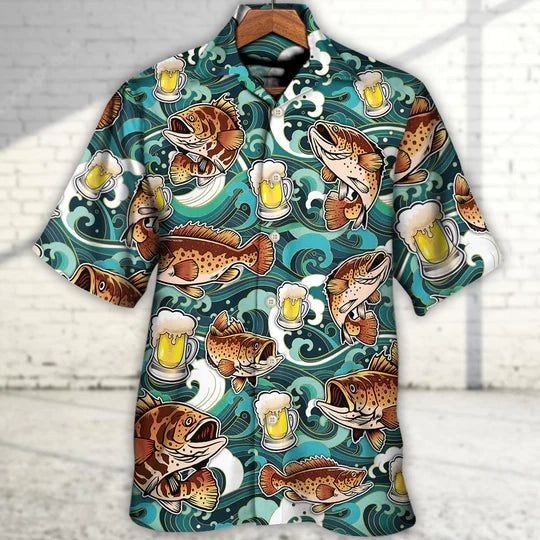 Fishing Beer Fishing Solves Most Of My Problems Beer Solves The Rest – Hawaiian Shirt