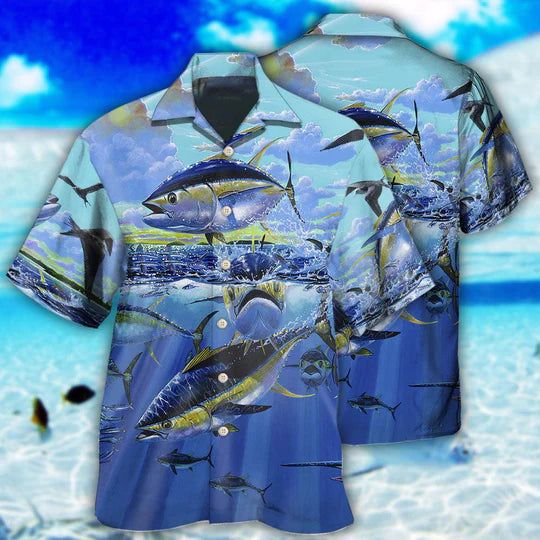 Fishing Blue Sky Ocean – Hawaiian Shirt Fishing Blue Sky Ocean – Hawaiian Shirt