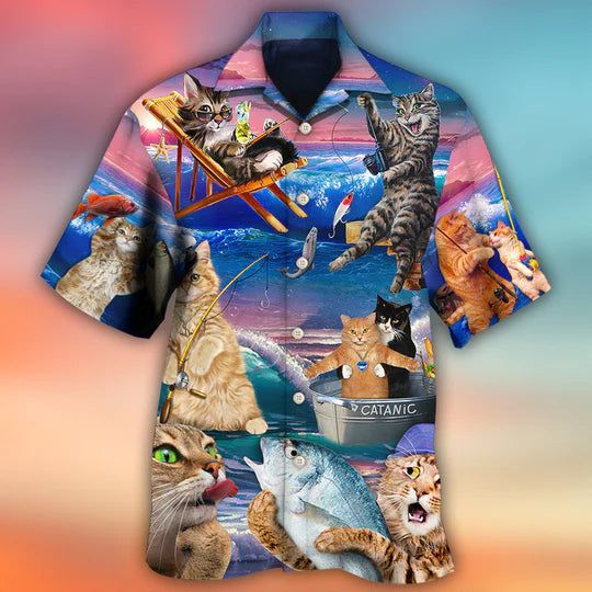 Fishing Cat – Hawaiian Shirt