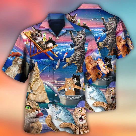 Fishing Cat – Hawaiian Shirt Fishing Cat – Hawaiian Shirt