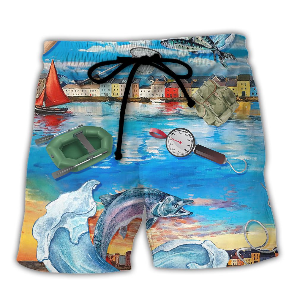 Fishing Flamingo Husband And Wife Fishing Partners For Life Trendy Aloha Hawaiian Beach Shorts Fishing Flamingo Husband And Wife Fishing Partners For Life Trendy Aloha Hawaiian Beach Shorts
