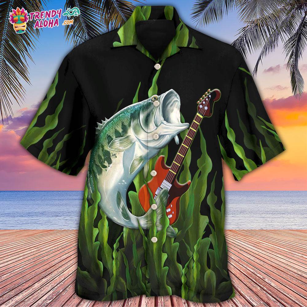 Fishing I Like Fishing And Guitars Hawaiian Shirt – Trendy Aloha