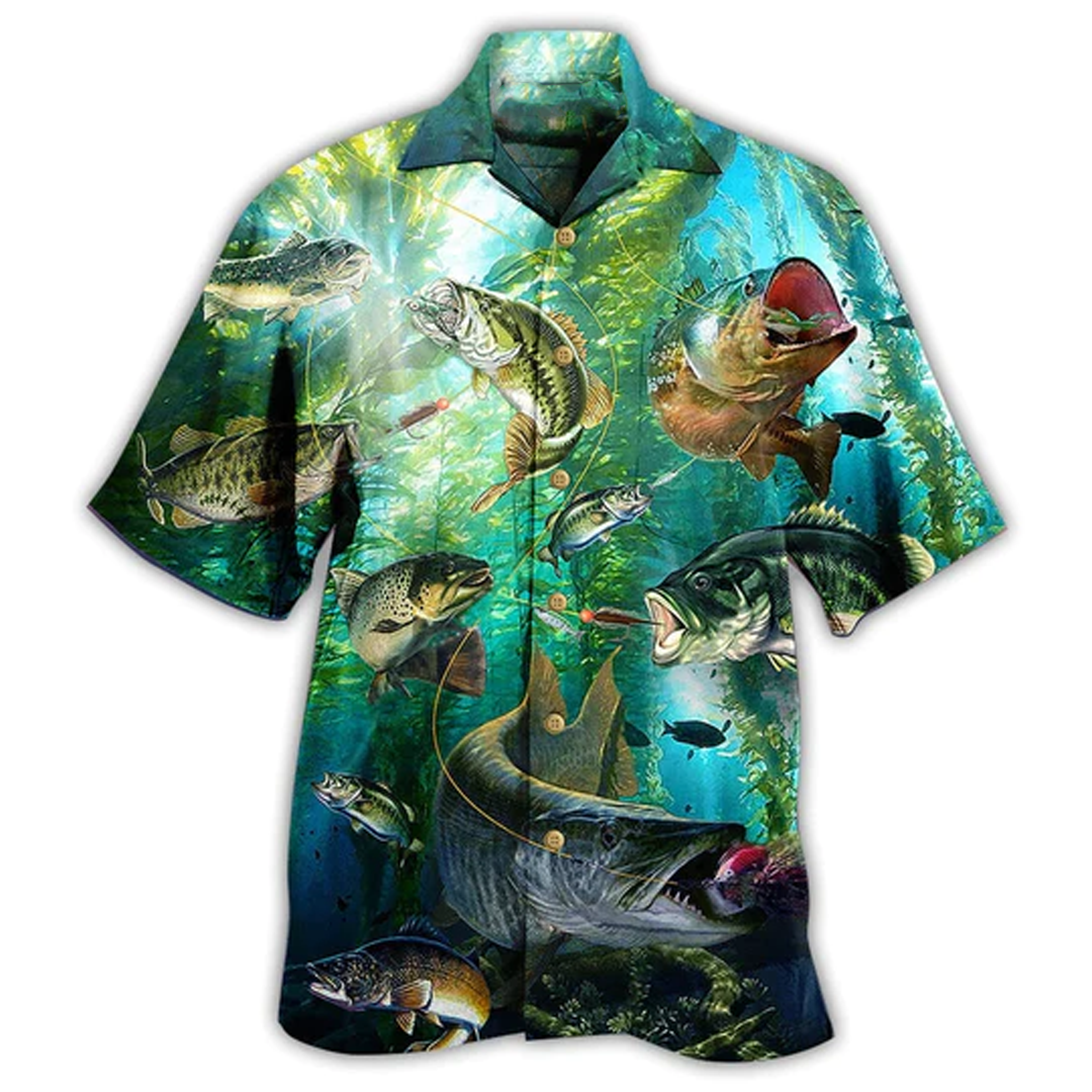Fishing More Worry Less Blue Ocean – Hawaiian Shirt