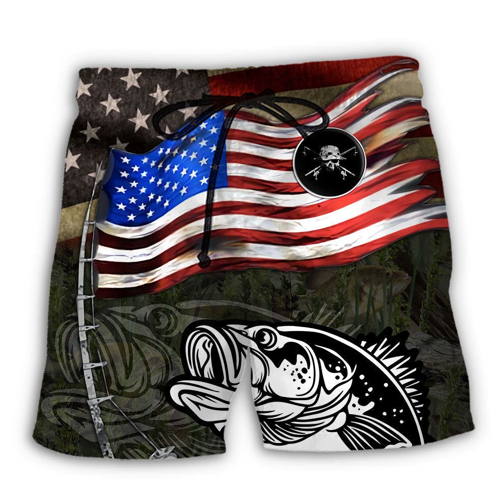 Fishing Us Flag Flying Retro Trendy Aloha Hawaiian Beach Shorts Fishing Us Flag Flying Retro Trendy Aloha Hawaiian Beach Shorts