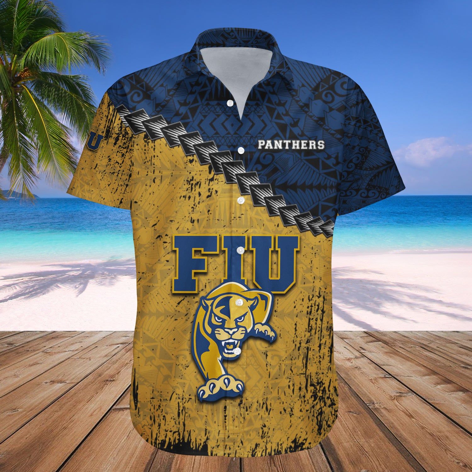 Fiu Panthers Hawaii Shirt Grunge Polynesian Tattoo – NCAA
