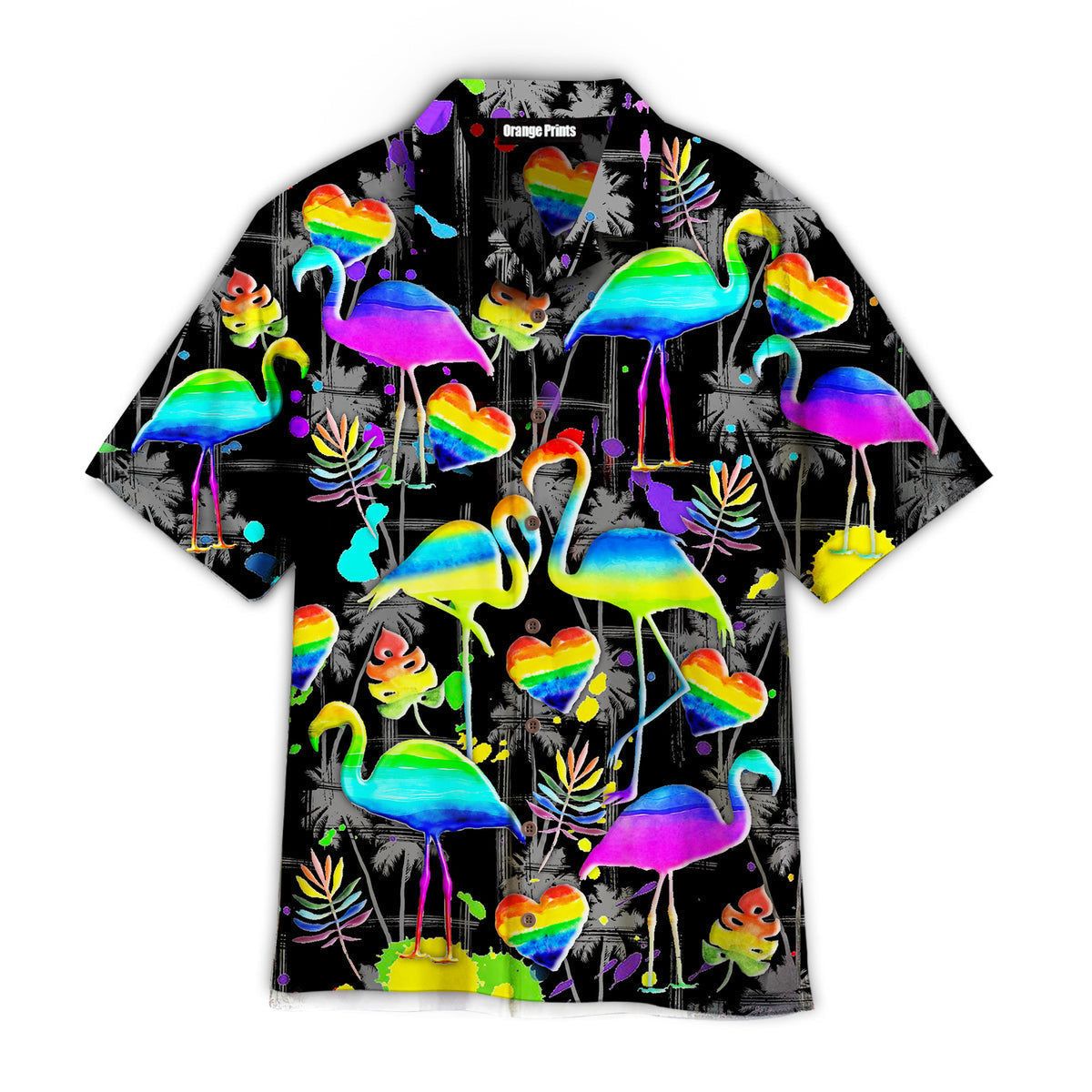 Flamigo Pride Happy Lgbt Aloha Hawaiian Shirts For Men & For Women |