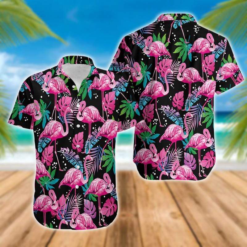 Flamingo Aloha Shirt Black Background Flamingo Tropical Hawaiian Shirt Flamingo Hawaii Shirt Flamingo Aloha Shirt Black Background Flamingo Tropical Hawaiian Shirt Flamingo Hawaii Shirt
