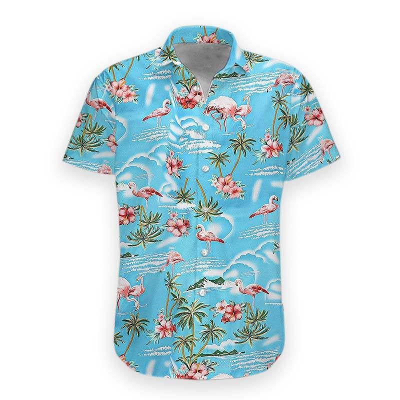 Flamingo Aloha Shirt Blue Ocean Palm Tree Flamingo Trendy Hawaiian Shirt Flamingo Hawaii Shirt Flamingo Aloha Shirt Blue Ocean Palm Tree Flamingo Trendy Hawaiian Shirt Flamingo Hawaii Shirt