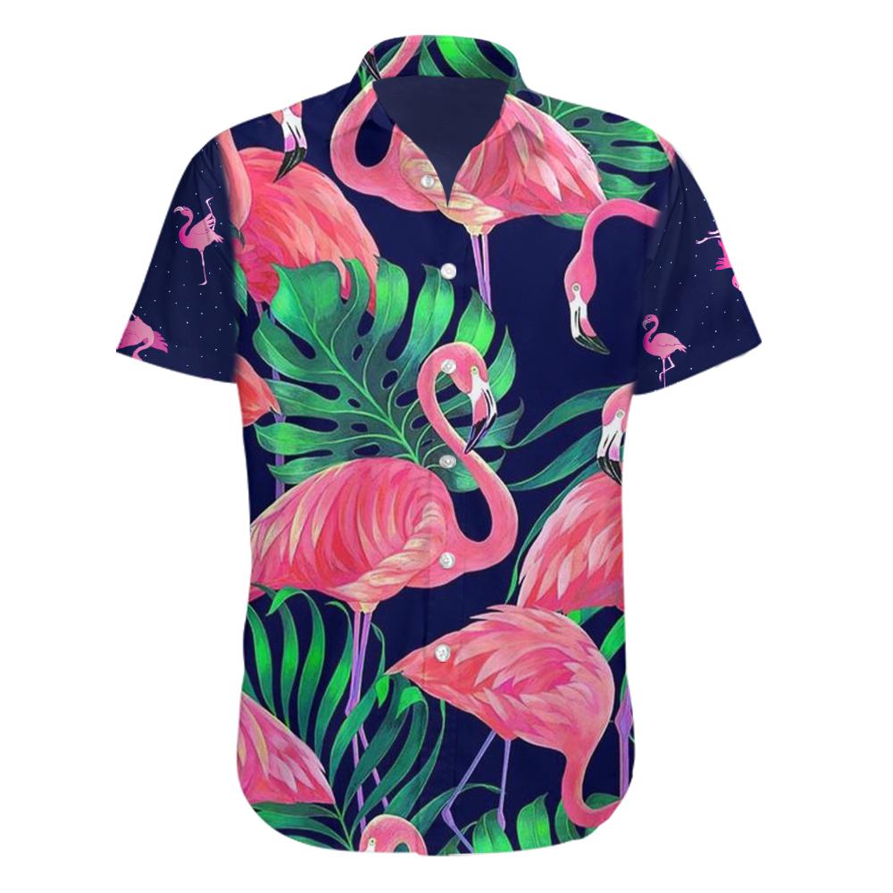 Flamingo Aloha Shirt Vintage Flamingo Hawaiian Shirt Flamingo Hawaii Shirt