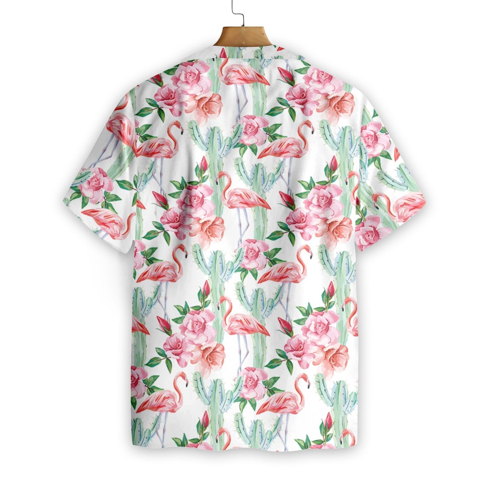 Flamingo Aloha Shirt White Flamingo Cactus Hawaiian Shirt Flamingo Hawai Shirt