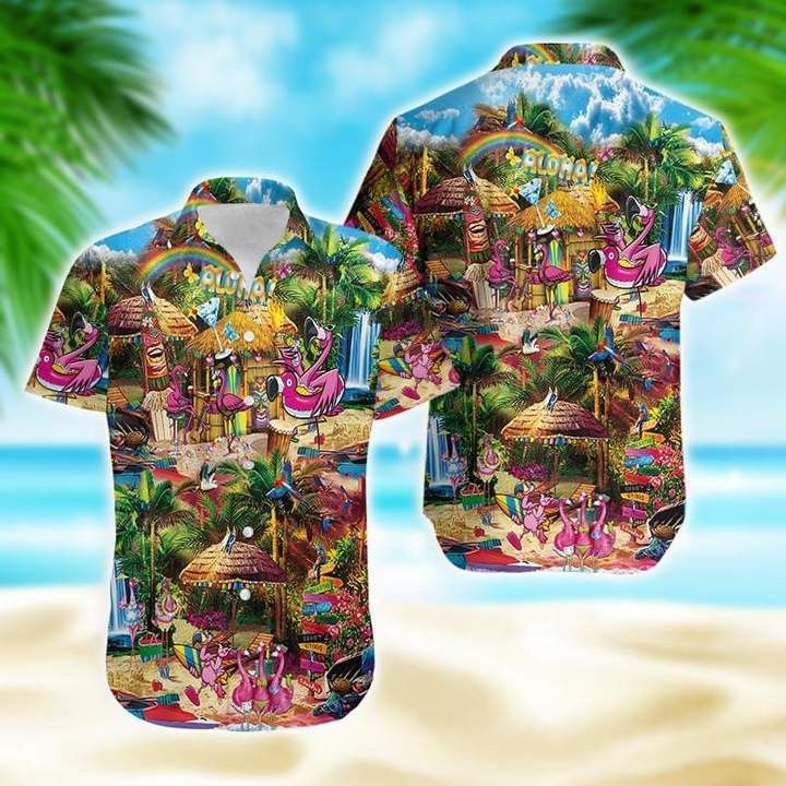 Flamingo At Tiki Bar Tropical Trendy Hawaiian Shirt Trendy Hawaiian Shirt For Men Trendy Hawaiian Shirt For Women Flamingo At Tiki Bar Tropical Trendy Hawaiian Shirt Trendy Hawaiian Shirt For Men Trendy Hawaiian Shirt For Women