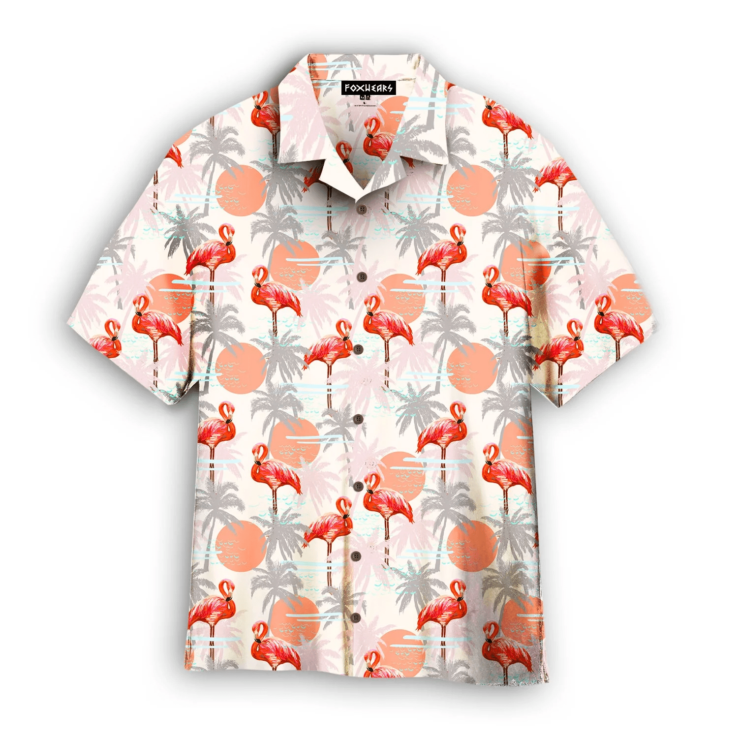 Flamingo Floral Summer Hawaiian Shirt For Aloha Shirt