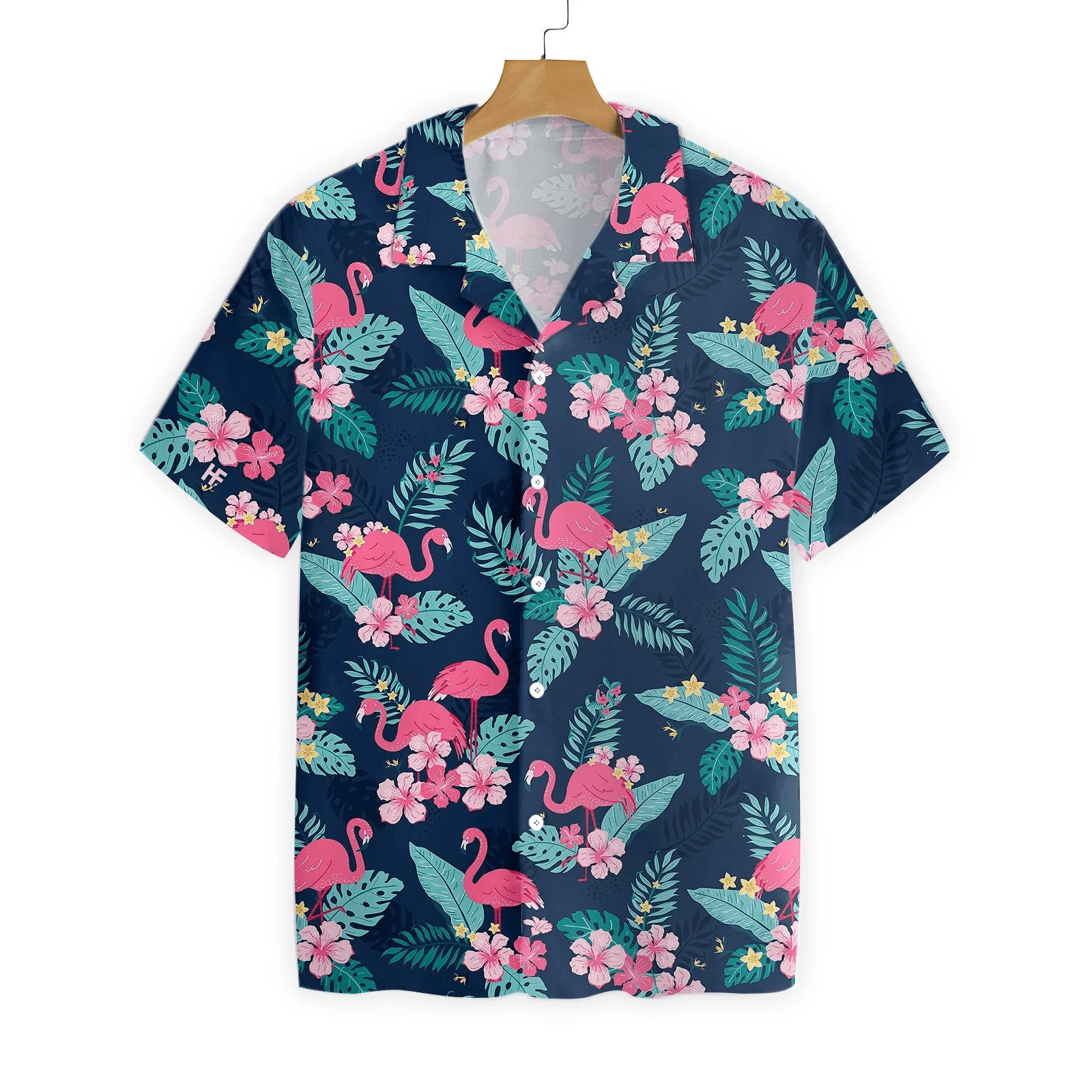 Flamingo Hawaii Shirt Dark Blue Tropical Hibiscus Trendy Hawaiian Shirt Flamingo Aloha Shirt Flamingo Hawaii Shirt Dark Blue Tropical Hibiscus Trendy Hawaiian Shirt Flamingo Aloha Shirt