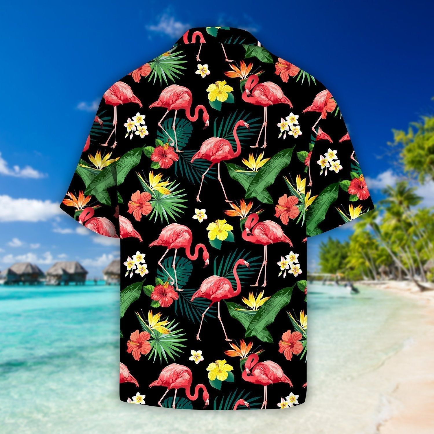 Flamingo Hawaiiian Shirt Hibiscus Flamingo Hawaii Shirt Flamingo Aloha Shirt