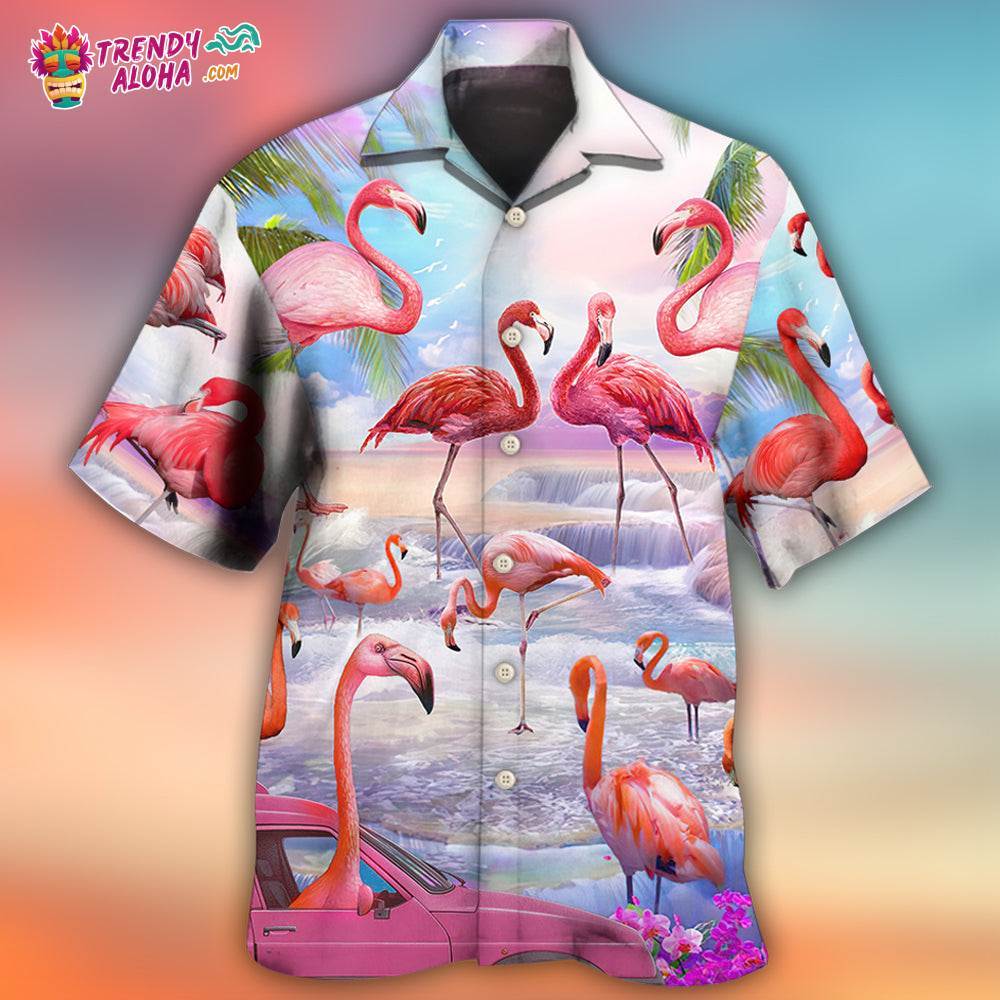 Flamingo In The Paradise Cool Style Hawaiian Shirt – Trendy Aloha