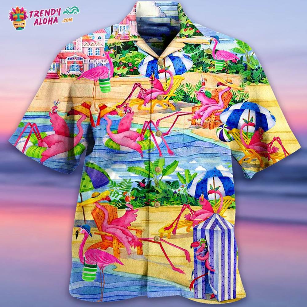 Flamingo Love Beach Hawaiian Shirt – Trendy Aloha