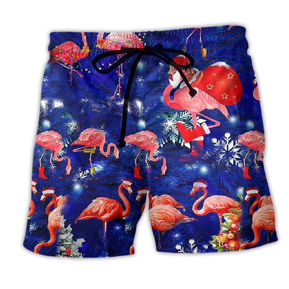 Flamingo Love Life Pink Trendy Aloha Hawaiian Beach Shorts Flamingo Love Life Pink Trendy Aloha Hawaiian Beach Shorts