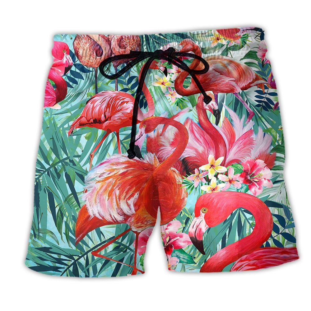 Flamingo Love Pink Nice Colors Trendy Aloha Hawaiian Beach Shorts Flamingo Love Pink Nice Colors Trendy Aloha Hawaiian Beach Shorts