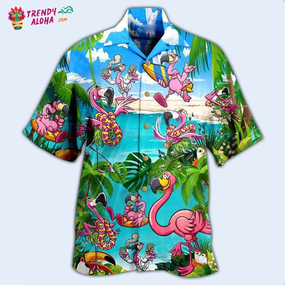 Flamingo Palm Sometimes You Just Need To Chill Hawaiian Shirt – Trendy Aloha