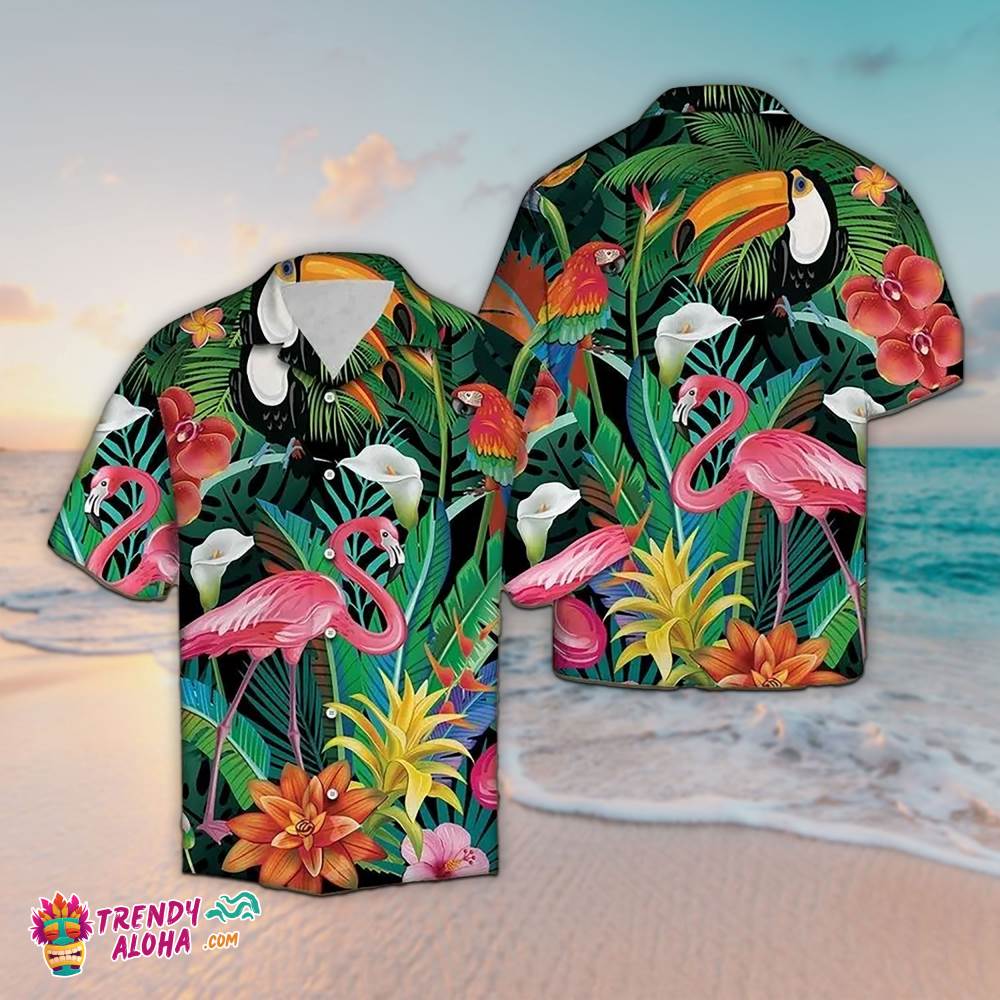 Parrot Hawaiian Shirt Trendy Aloha