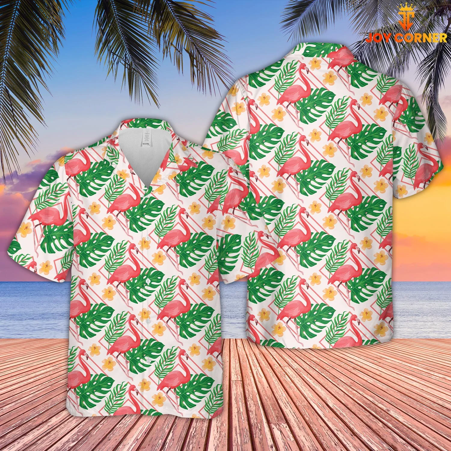Flamingo Pattern Hawaiian Shirt For Beach Lovers Everywhere
